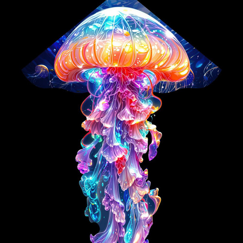 Weifang kite octopus whale jellyfish kite breeze easy to fly children adult high-grade belt line new large kite