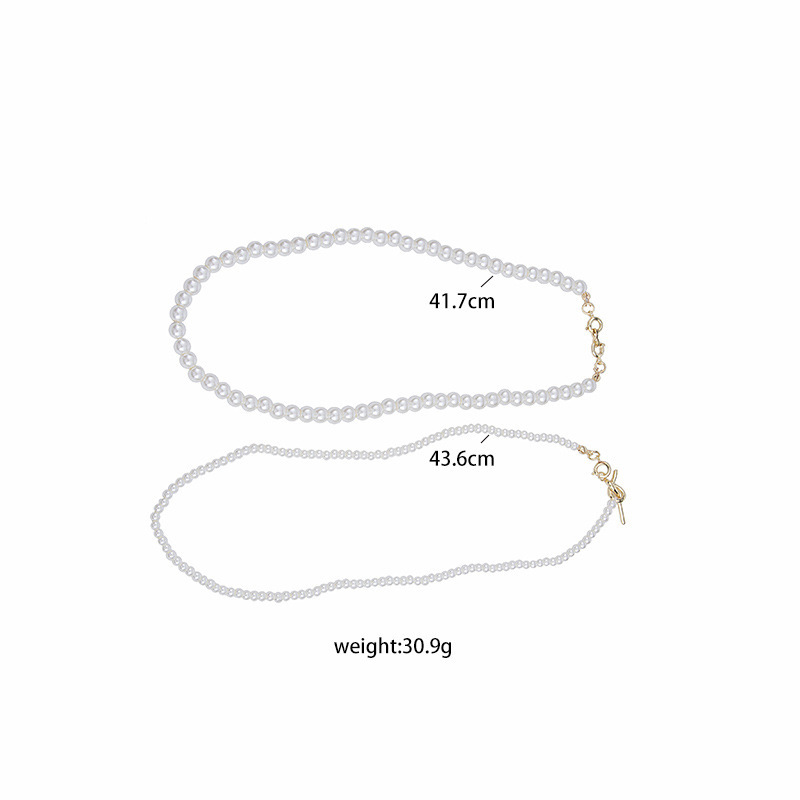 Fashion Retro Freshwater Pearl Double Layer Simple Necklace display picture 1