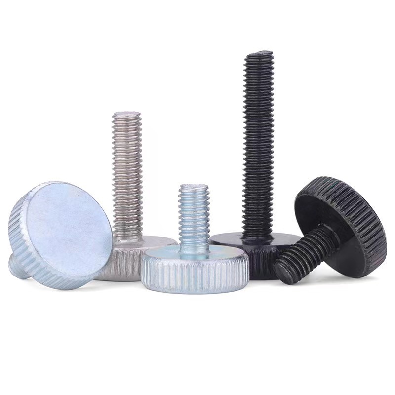 Factory direct supply flat head knurled hand screw hand tightening screw knurled large round head bolt large quantity excellent price