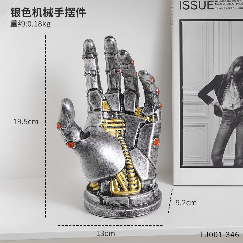 サイバーパンクのロボットのゲームの取っ手のスタンドのイヤホンの置物の棚のデスクトップの置物の部屋の収納の神器