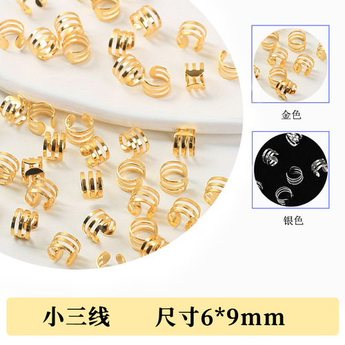 Hip-hop dreadlock jewelry ring hair clips, African-style faux braid accessories, metal DIY dreadlock clasps