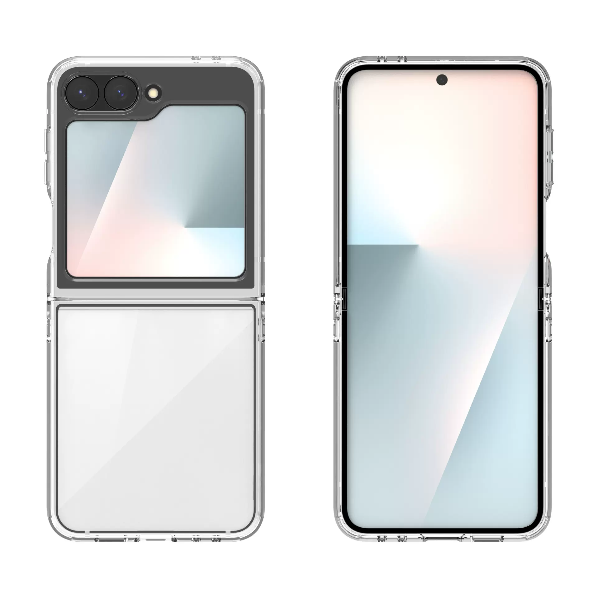 适用Galaxy三星Z FLIP7透明手机壳tpu+PC防摔拜耳材料A16保护套FE
