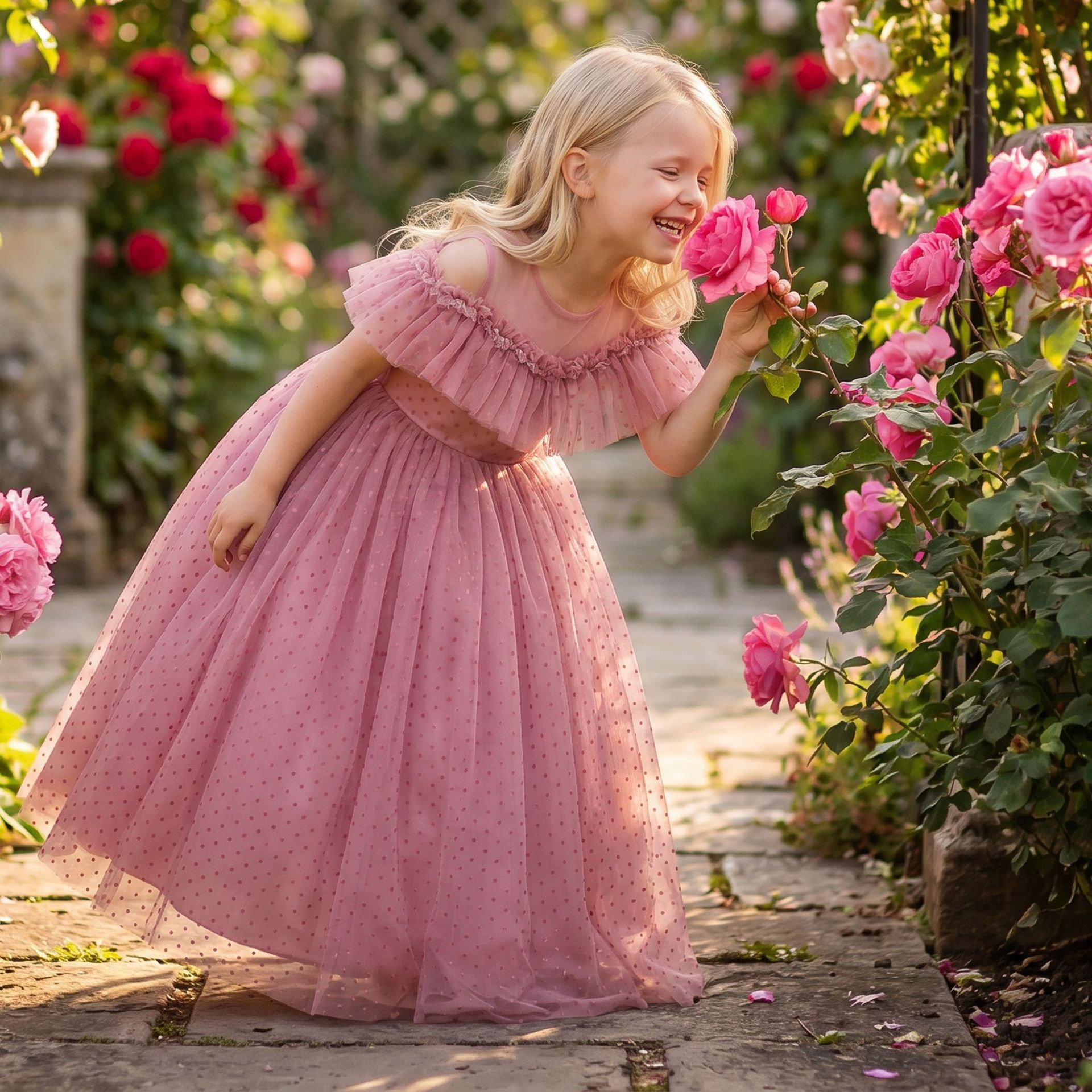 Cross-border best-selling girls' dresses, elegant evening gowns, long tulle skirts, children's runway dresses, piano performance dresses