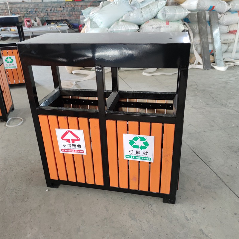 环卫户外垃圾桶分类垃圾桶成品垃圾箱北京现货二分类不锈钢垃圾桶