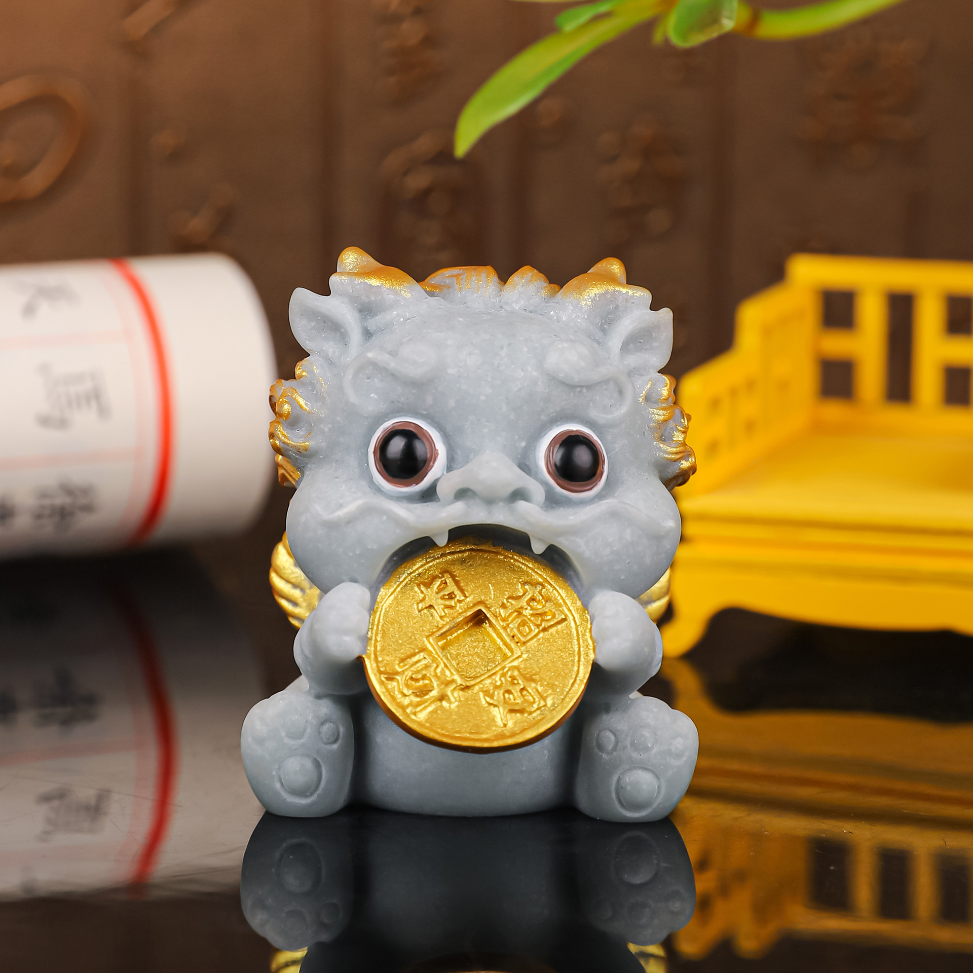 Pixiu 장식품-돌 구리 (작은)
