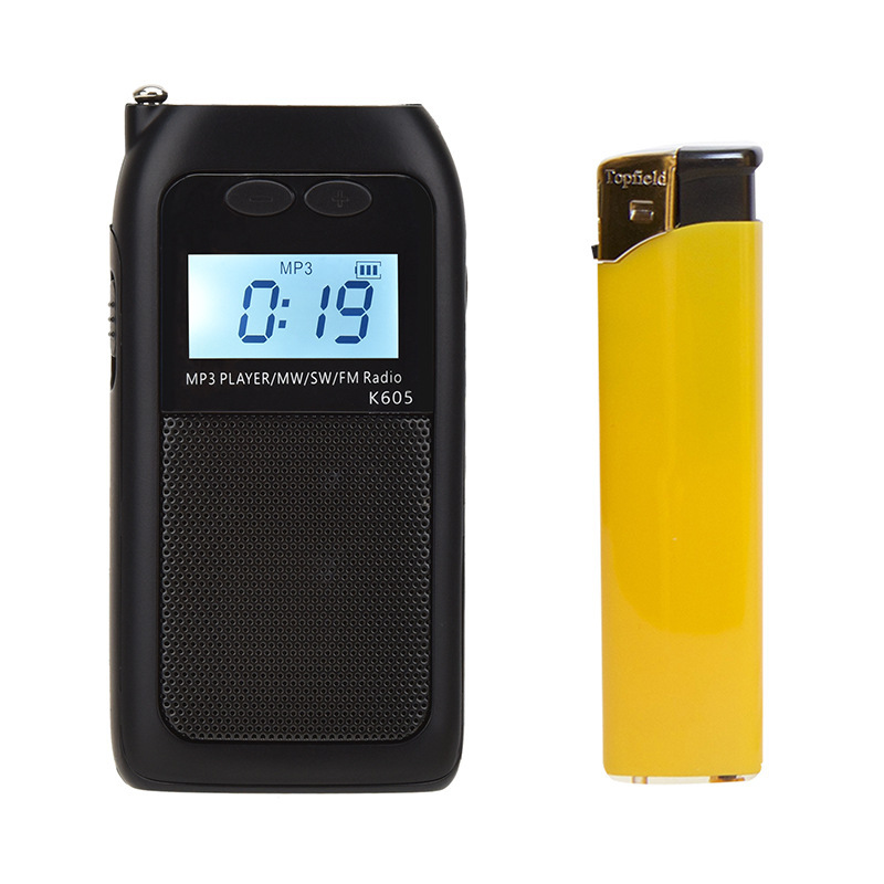 Fábrica al por mayor nuevo K-605 MWFM SW radio de banda completa MP3 tarjeta radio FM