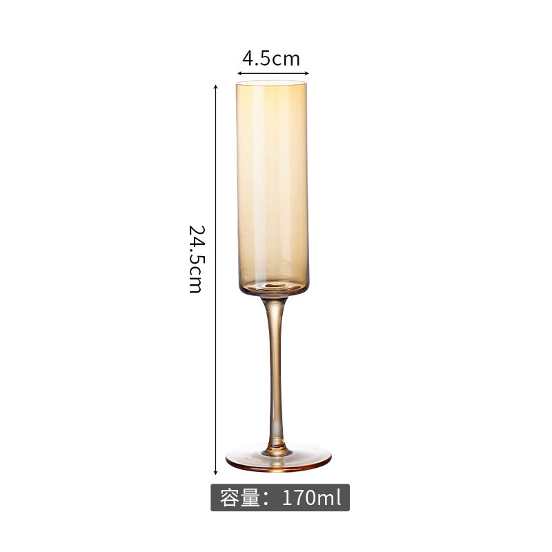 Tazas de vidrio de cristal chapeadas negras de alto pie tazas de vino gris de humo tazas de vino europeas tazas de champán de banquete occidental