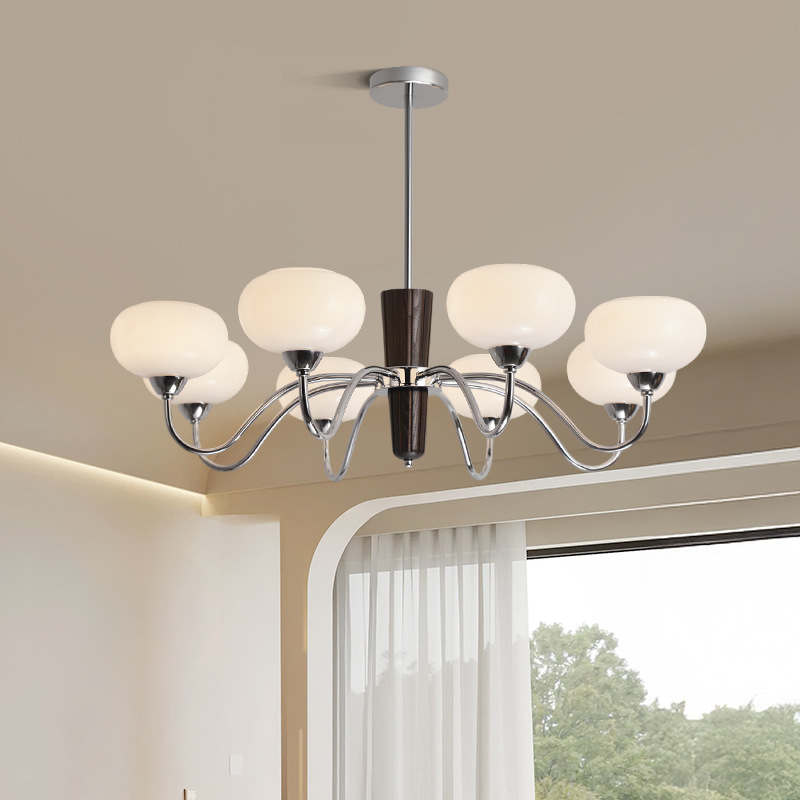 Araña de sala de estar de tela francesa Lámpara de restaurante retro americano Lámpara de estilo crema de alta calidad Lámpara antigua Lámpara de dormitorio principal cálido