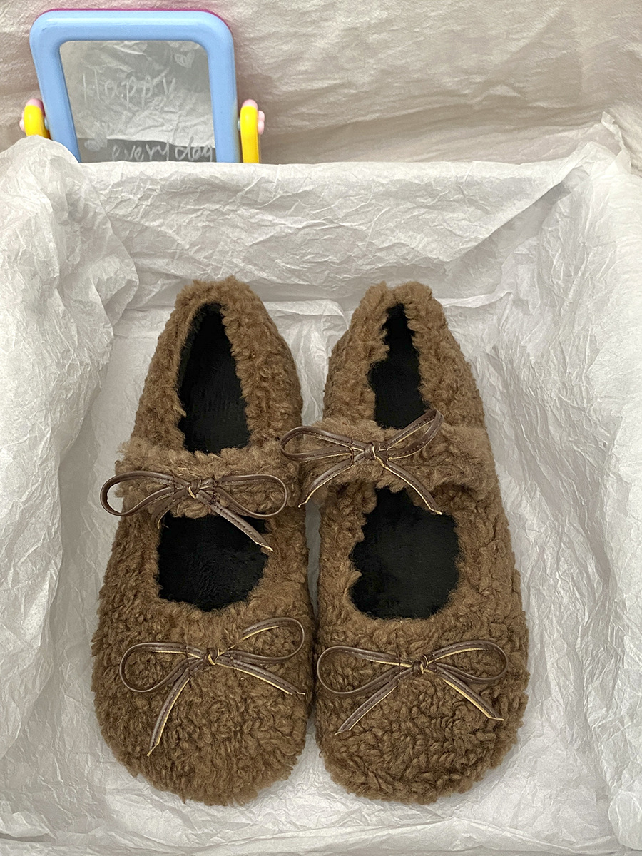 Plüsch Hausschuhe Damen Freizeitschuhe Samt Vielseitig Flach_voghion.com
