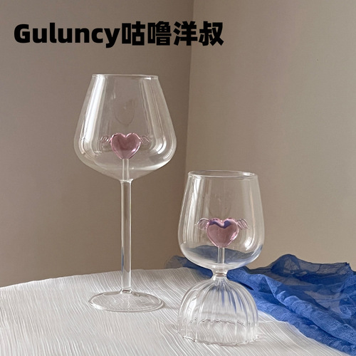 Design red wine glass set home light luxury high-end crystal glass big belly decanter grape goblet