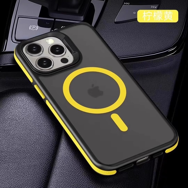 iPhone16Promax 磁気電話ケース 15Pro 保護カバー 14 2 色 13 滑り止めエッジスキンフィール 12p に適しています。|undefined