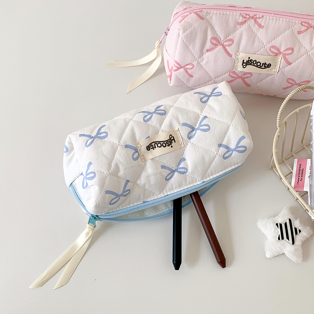 246g Weight Pencil Case Stationery Type 1 Piece Quantity Learning Occasion Polyester Material Bow Knot Pattern Cartoon Style, Simple Style Style Bow Knot Polyester Learning Cartoon Style Simple Style Pencil Case 5