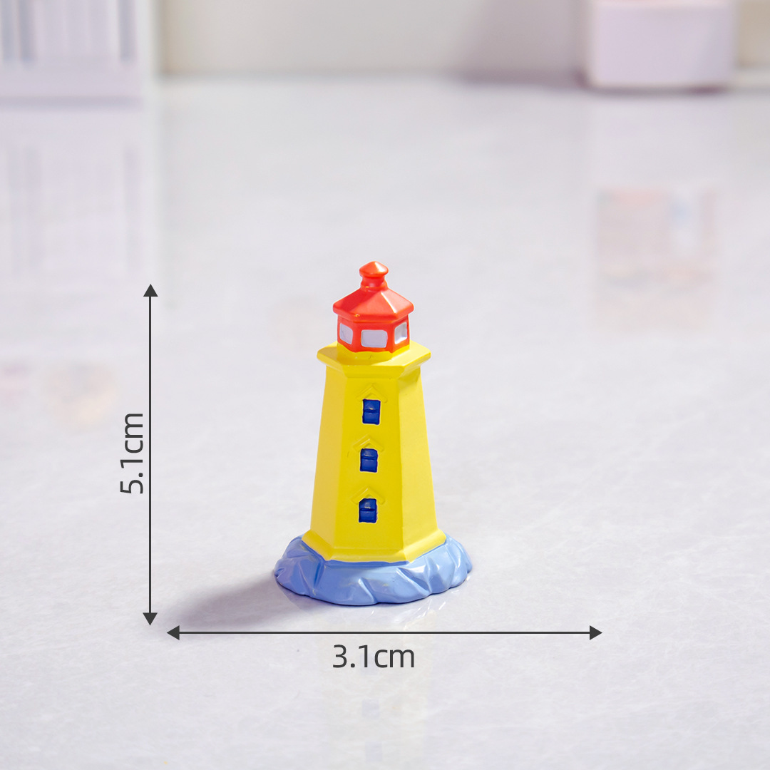 7 # 단색 돌 바닥 노란색 몸체 타워