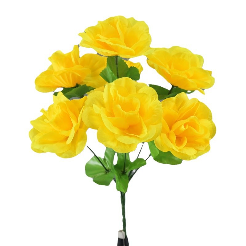 Fuente de fabricación mayorista simulación de gran precio simulación de siete meses de decoración de flores falsas flores de seda falsificadas ramo