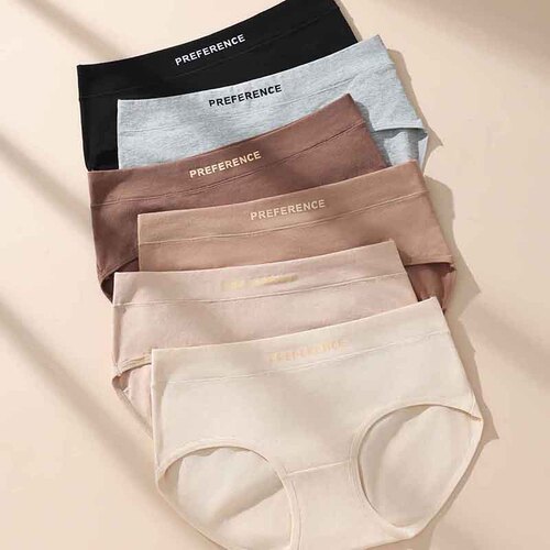 Cross-border best-selling sexy Maillard women's underwear cotton mid-rise triangle pants invisible breathable European and American plus-size sports