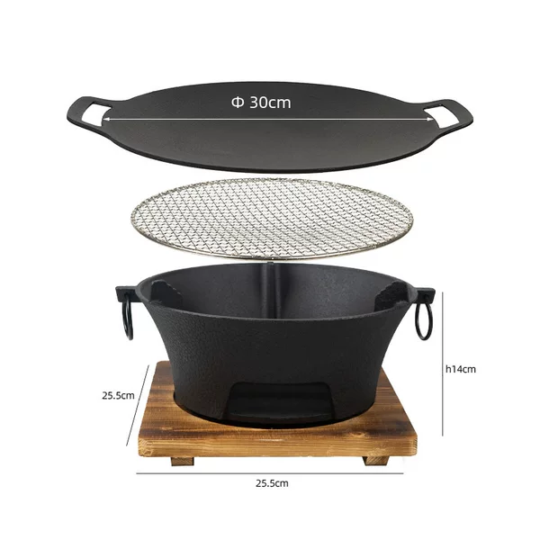 Outdoor Camping Stove Tea Heating Stove Cast Iron Carbon Stove Camping Charcoal Grill Barbecue Hot Pot Carbon Stove