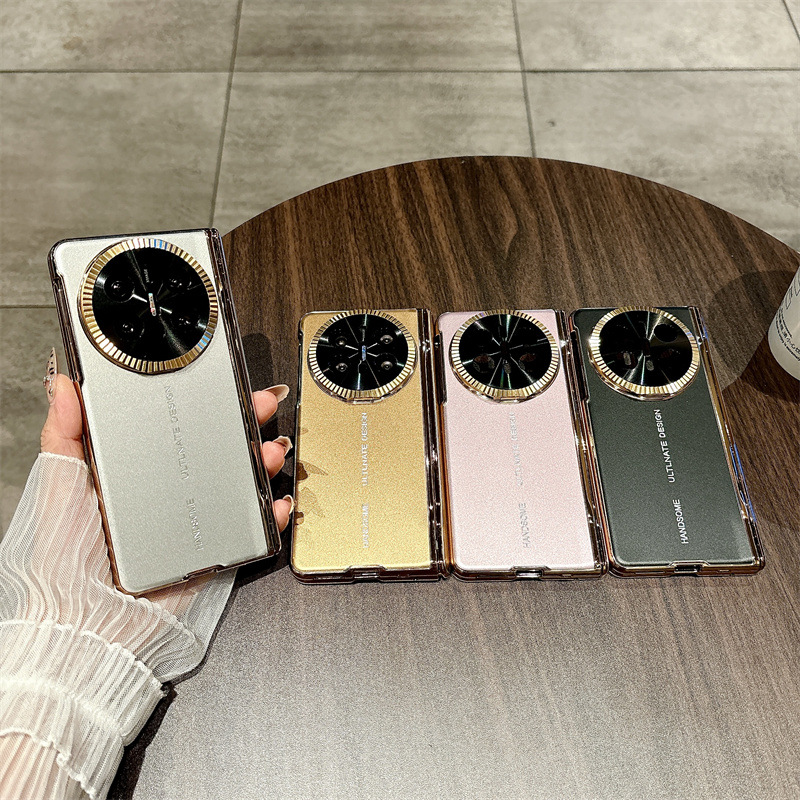 New Huawei Phone Case Suitable for Mate X 40% off Foldable Phone with Metal Lens, Plain Leather Hinge, Full-Cover Anti-Drop Case