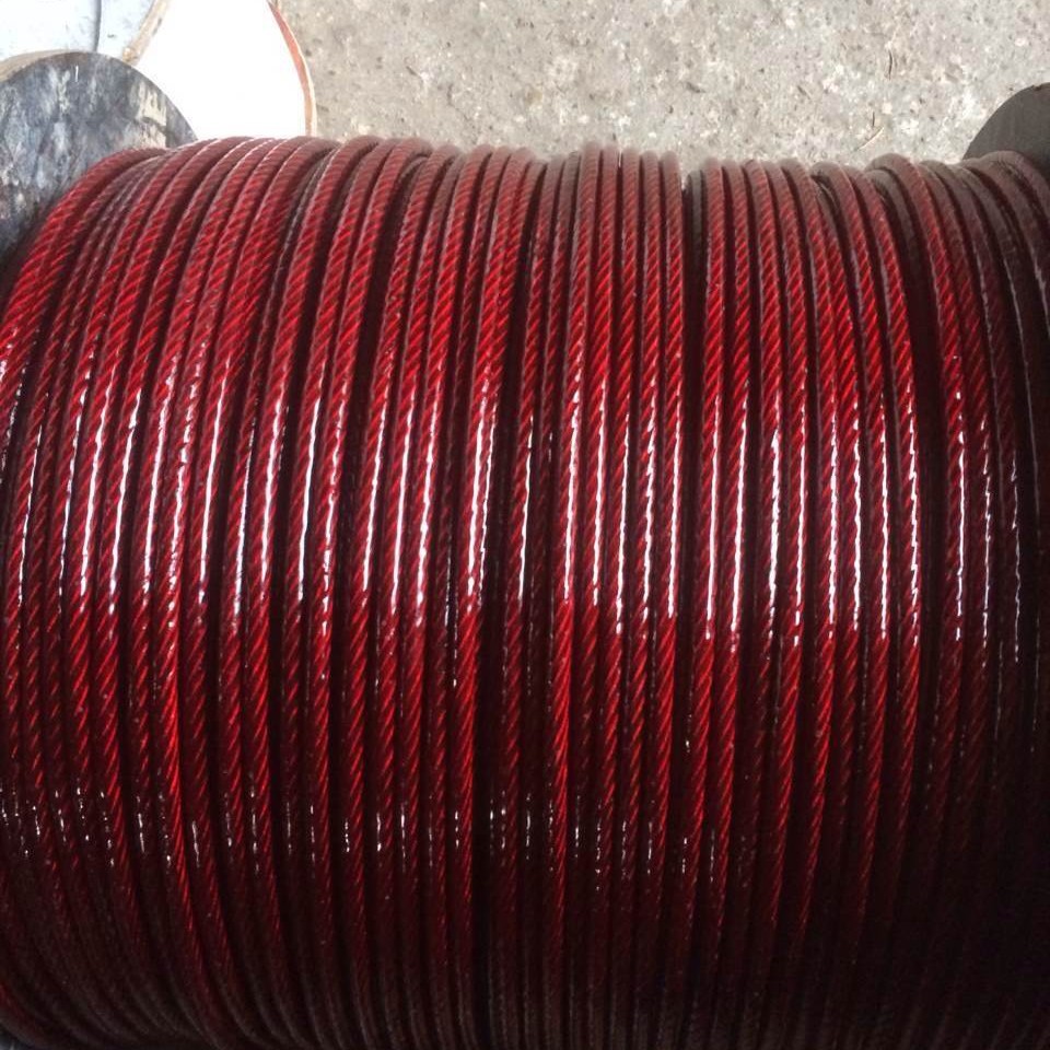 厂家直供镀塑钢丝绳 小股镀塑绳钢结构用镀塑钢丝绳