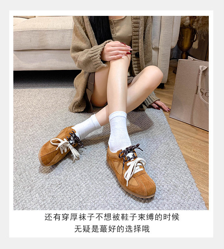 Giày thể thao nữ cỡ lớn lót lông giữ ấm, kiểu dáng thường ngày, dây buộc, cổ thấp — Màu kaki, Màu mơ, Màu vàng chi tiết 10