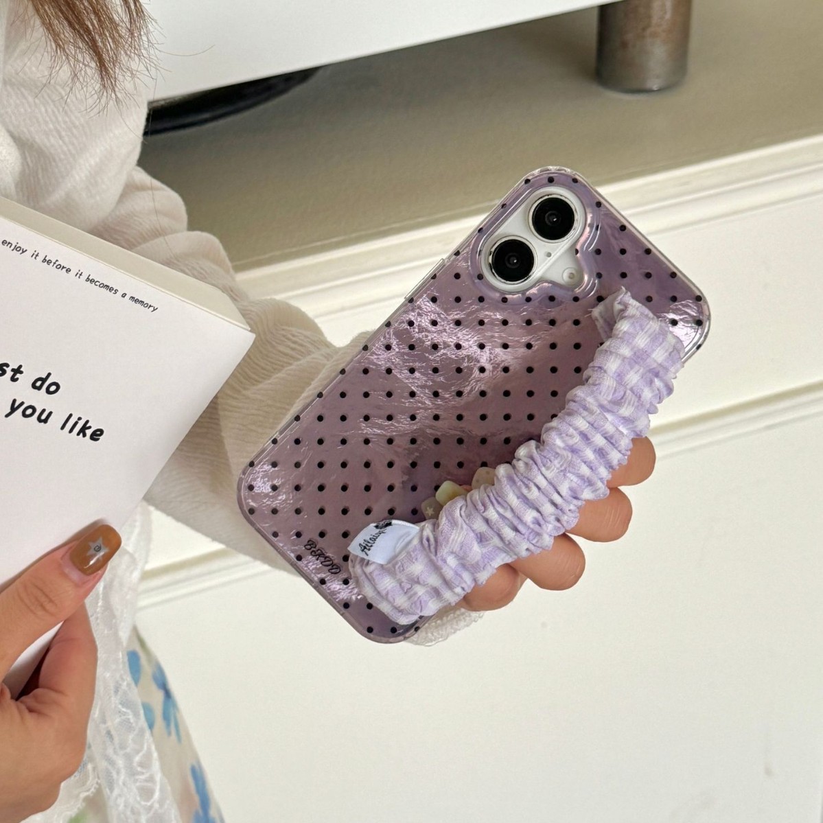 Pulsera de punto de onda dulce de nicho para Apple 16ProMax funda para teléfono móvil 15Pro nuevo 14/13 simple 15PM