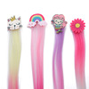 Children's nail sequins with bow, wig for princess, hairpins girl's, new collection, gradient