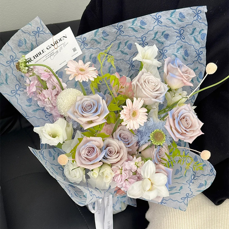 Nueva era de las flores, papel de algodón, embalaje de flores, embalaje de flores, manual de papel de regalo, ramo, embalaje de papel, floristería, materiales al por mayor