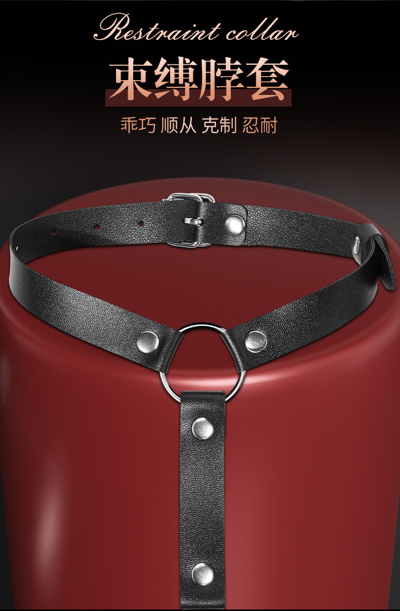 Jiuai Traction Anal Hook with Handcuffs, 304 Stainless Steel and Leather Bondage Restraint Device for Adults — detail image 14