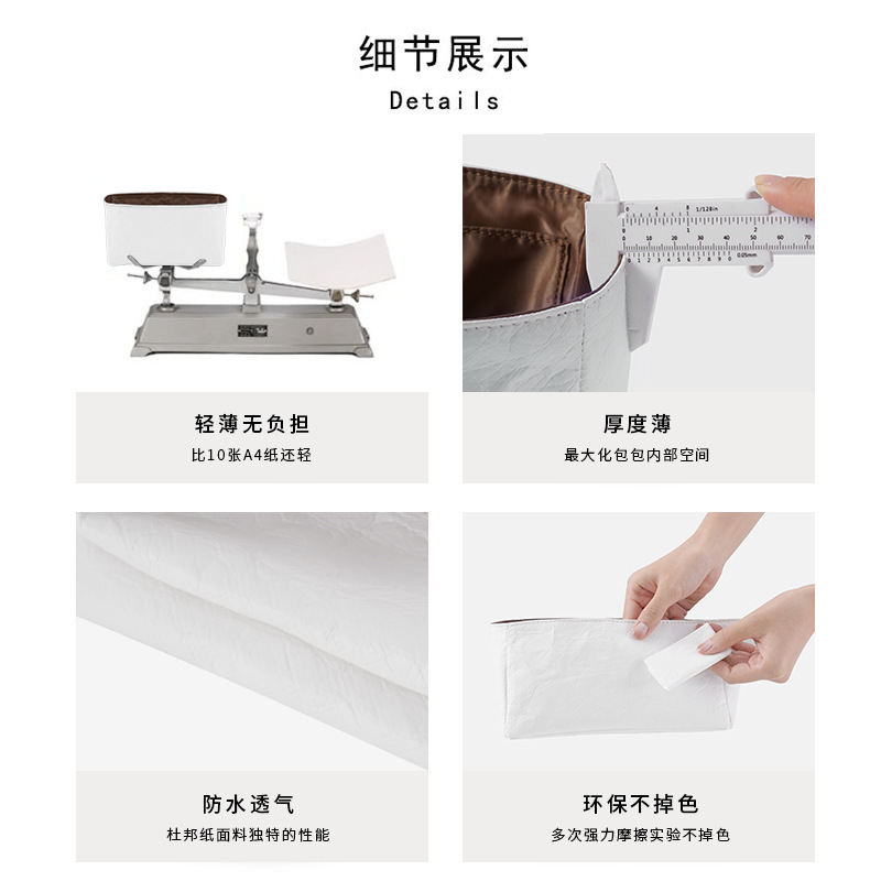 カーマンニデュポン紙ライナーは、老眼鏡用枕バッグ、スピーディー化粧品分類収納バッグ、中型バッグに適しています。|undefined