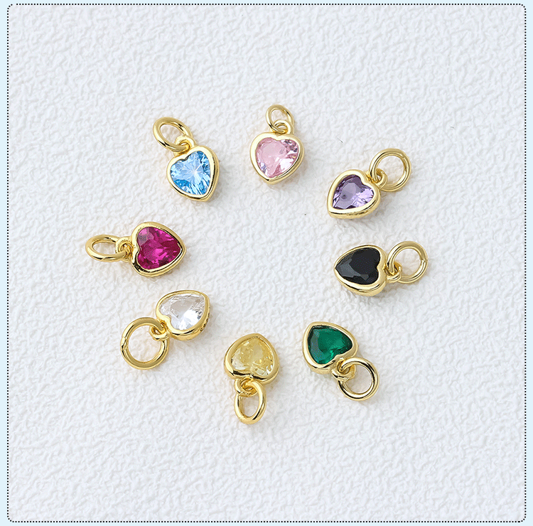 1 Piece 6.5*5.2mm 925 Sterling Silver Zircon Heart Shape Pendant display picture 2