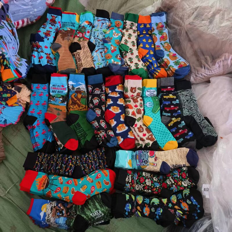 Foreign Trade Surplus Cotton Socks, High-Tube Men's Socks, Jacquard Fashion, Stylish and Trendy Socks, Breathable, Sweat-Absorbent, Dry and Comfortable, Soft and Skin-Friendly Foreign Trade Surplus Cotton Socks, High-Tube Men's Socks, Jacquard Fashion, Stylish and Trendy Socks, Breathable, Sweat-Absorbent, Dry and Comfortable, Soft and Skin-Friendly