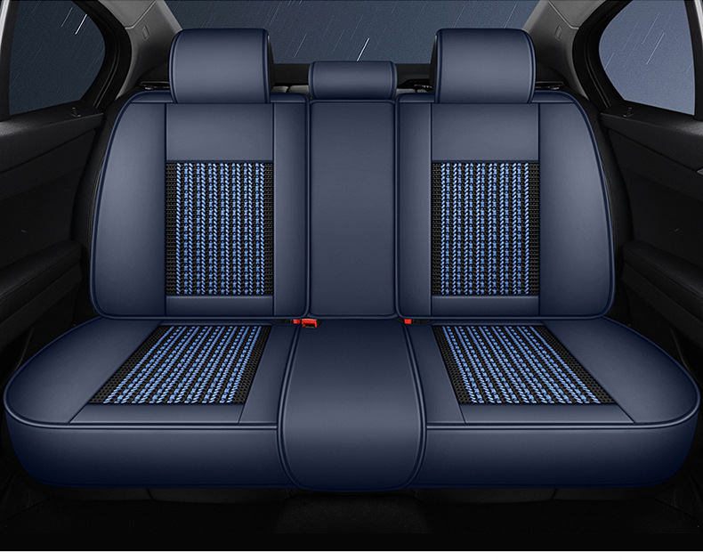 Summer Breathable Ice Silk Seat Cover, Universal for All Seasons, Fully Enclosed Car Seat Cushion, Breathable for Amazon North American Interiors