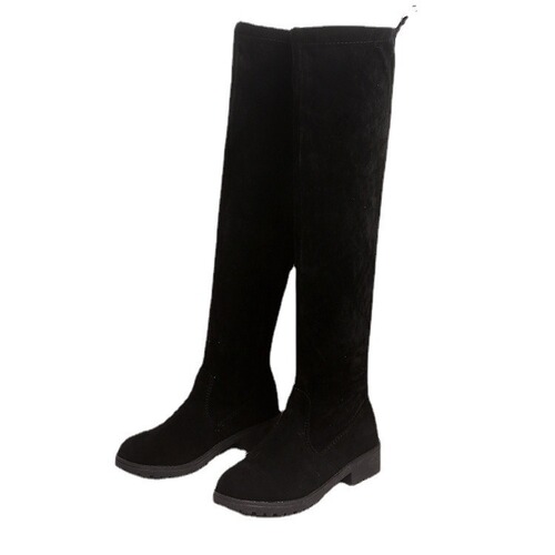 Women's Flat Winter New Over-the-Knee Boots with Inner Lift, Slim Fit, Micro-Elasticity High-Cuffed Long Boots