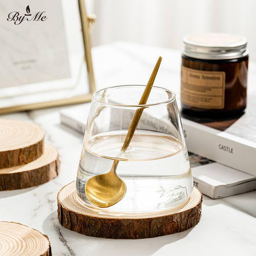 BYME pine candlestick 11cm*1.5cm candle mat log coaster home desktop decoration