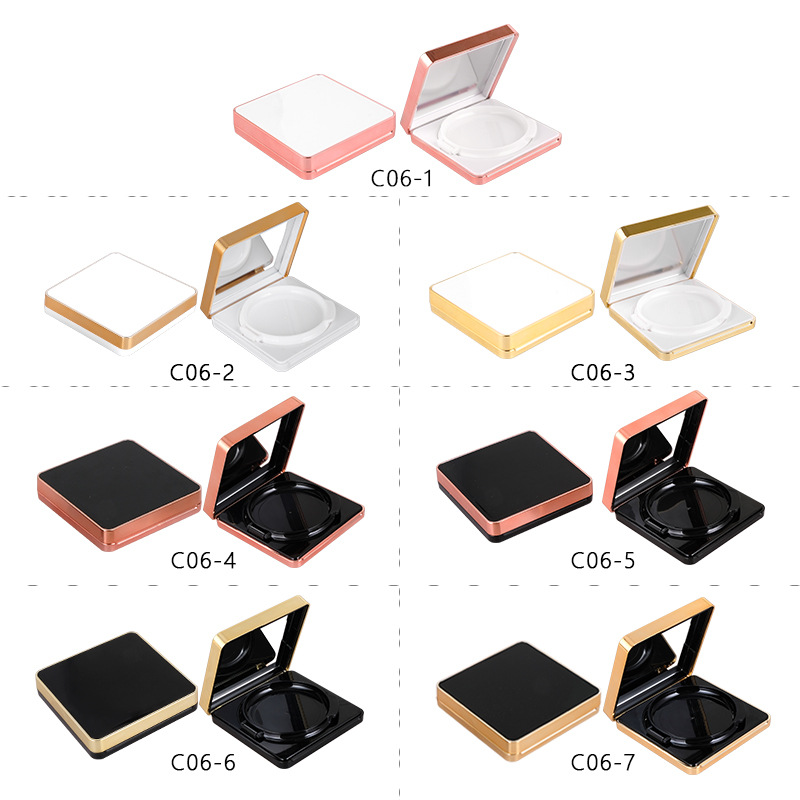 厂家批发四方形气垫盒空盒现货15g 现货bb气垫盒顶片DIY多款式