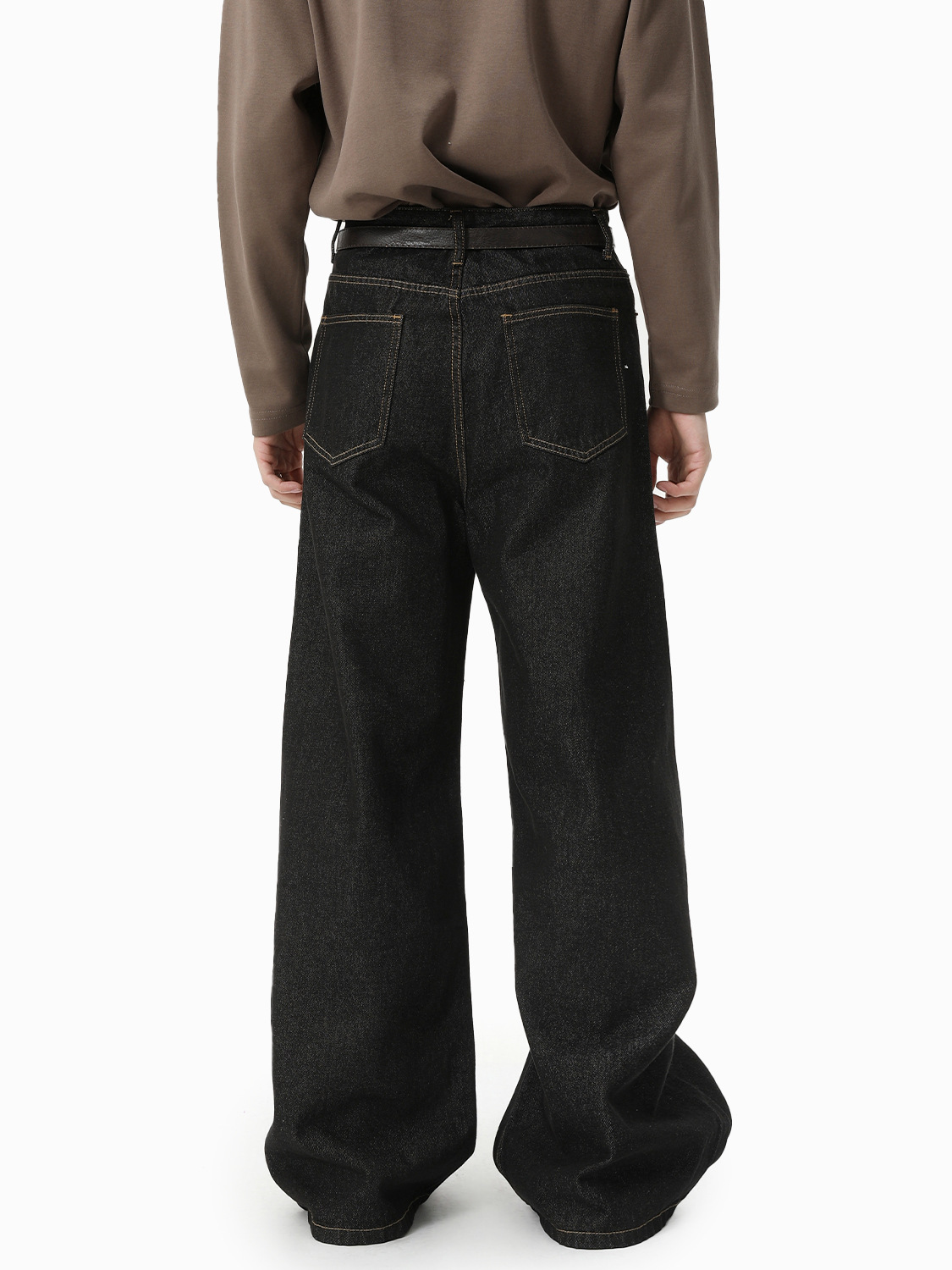 MTLCLOTHES Hombres| Vintage vibe casual H-tipo de barril recto, pantalones jeans de piernas largas, tendencia