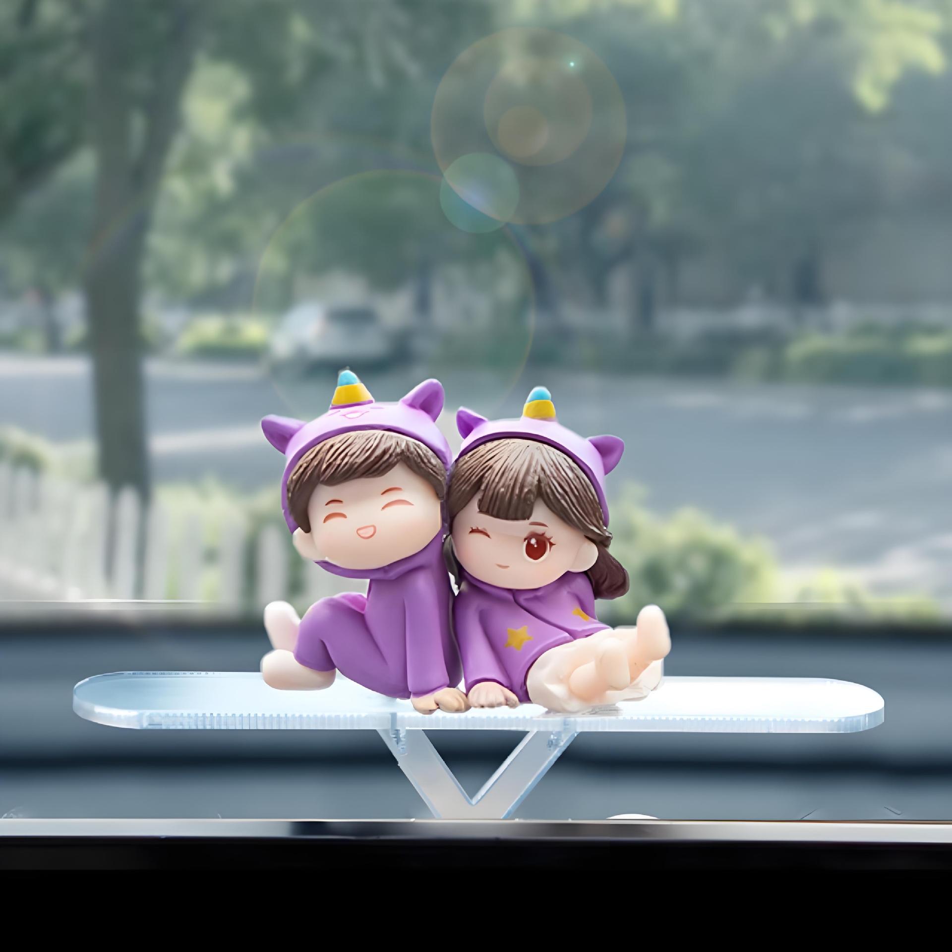 2024 nueva decoración de coche pareja deslizante interior de coche creativo monopatín pantalla de consola central decoración deslizante