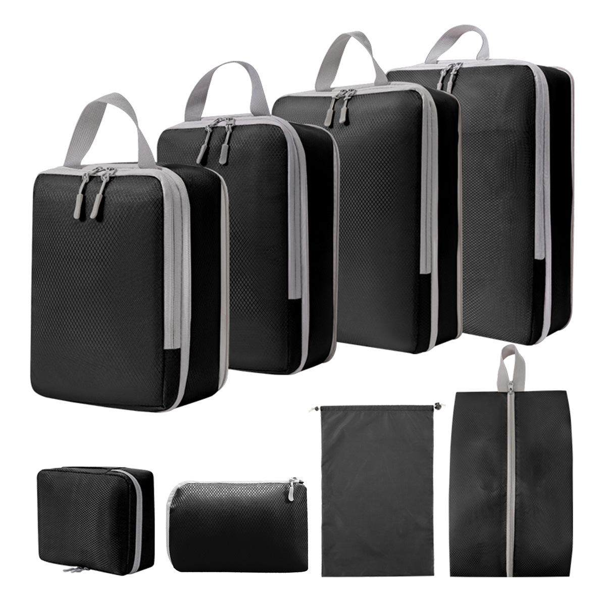 워시 디지털 8 피스 블랙 (슈즈백 + 번들포켓 + 워시백 + 디지털백)