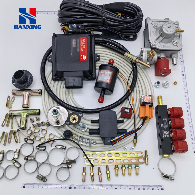 Lpg/Cng Car Oil-To-Gas Conversion Atiker Complete 4-Cylinder Kit with Extended Gas Inlet Gas Car Accessories
