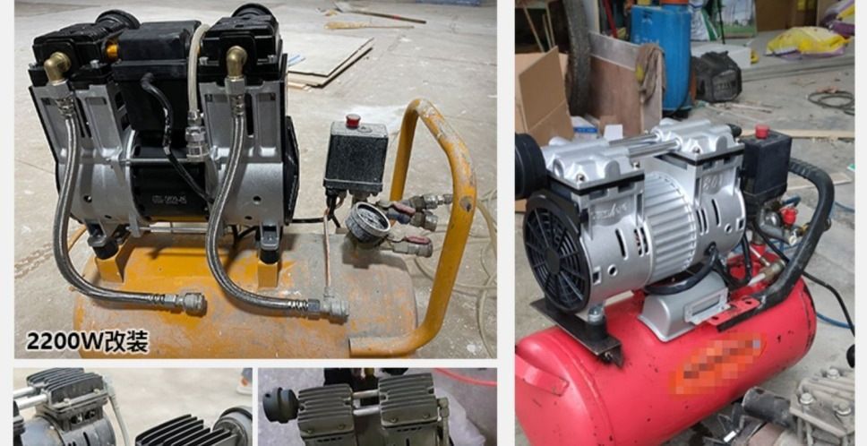 Oil-Free Silent Original Air Compressor Head Motor Vacuum Pump 220V Air Pump Head Air Compressor