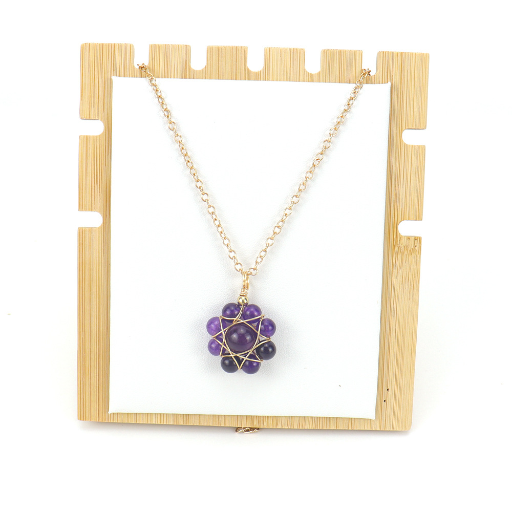 Simple Style Flower Crystal Handmade Pendant Necklace 1 Piece