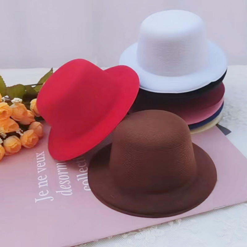 帽1洛丽塔娃娃叶罗丽绒面胚lolita礼帽时尚3cm帽子英伦手作