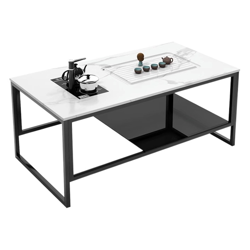 Rock placa Kung Fu mesa de té moderno minimalista Oficina sofá mesa de té combinación Luz de lujo Casa pequeño apartamento