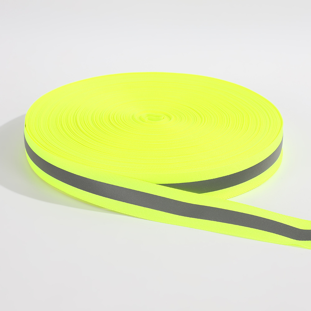 Fabricante directo multicolor cinturón reflectante cinturón de advertencia de luz nocturna accesorios de ropa cinturón de mochila cinturón sanitario cinturón reflectante fluorescente