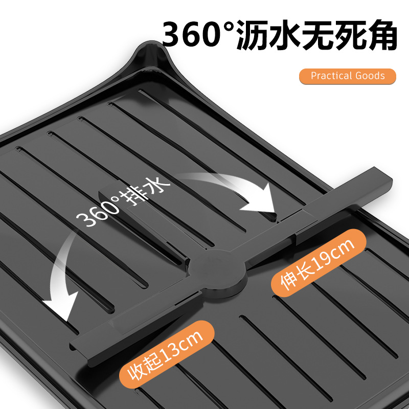 Fregadero de la cocina estante de almacenamiento tazón de fuente estante de almacenamiento estante de la encimera del hogar estante de drenaje cocina estante de almacenamiento de doble capa