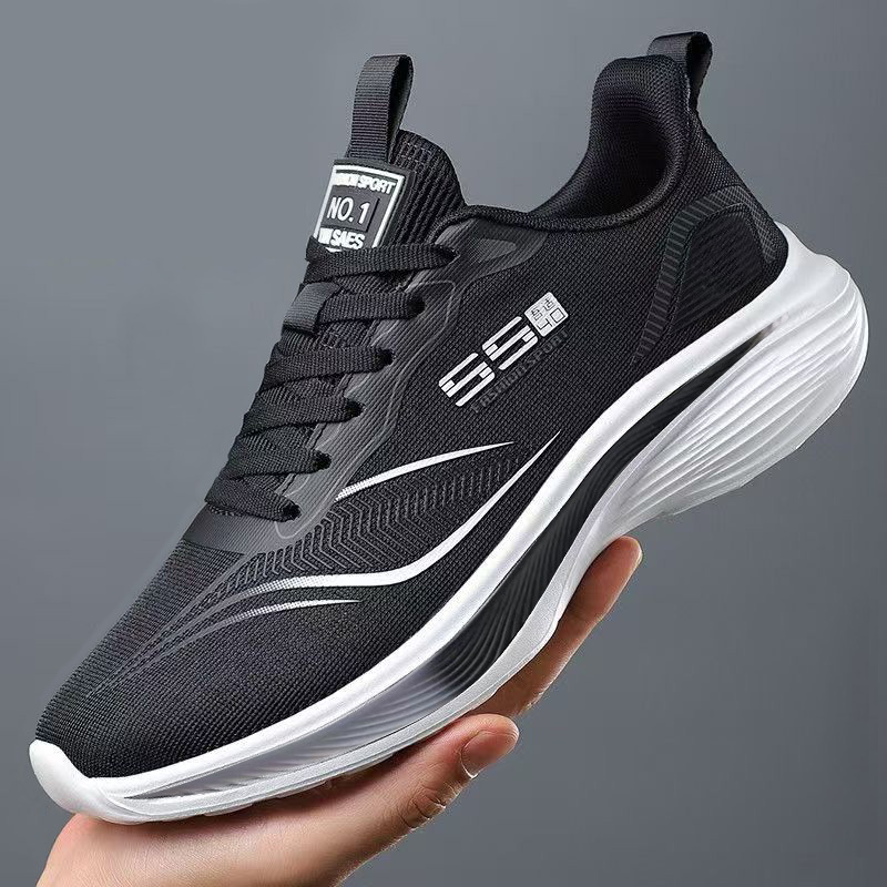 Red Rabbit Mesh New Men's Shoes, Casual Sports Shoes, Breathable, Ultra-Light, Soft-Soled, Non-Slip, Shock-Absorbing, Student Sports Running Shoes