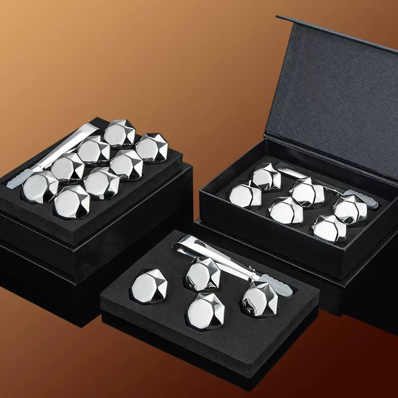 304不锈钢UFO冰块冰镇创意威士忌冰粒金属速冻飞碟冰酒石酷炫