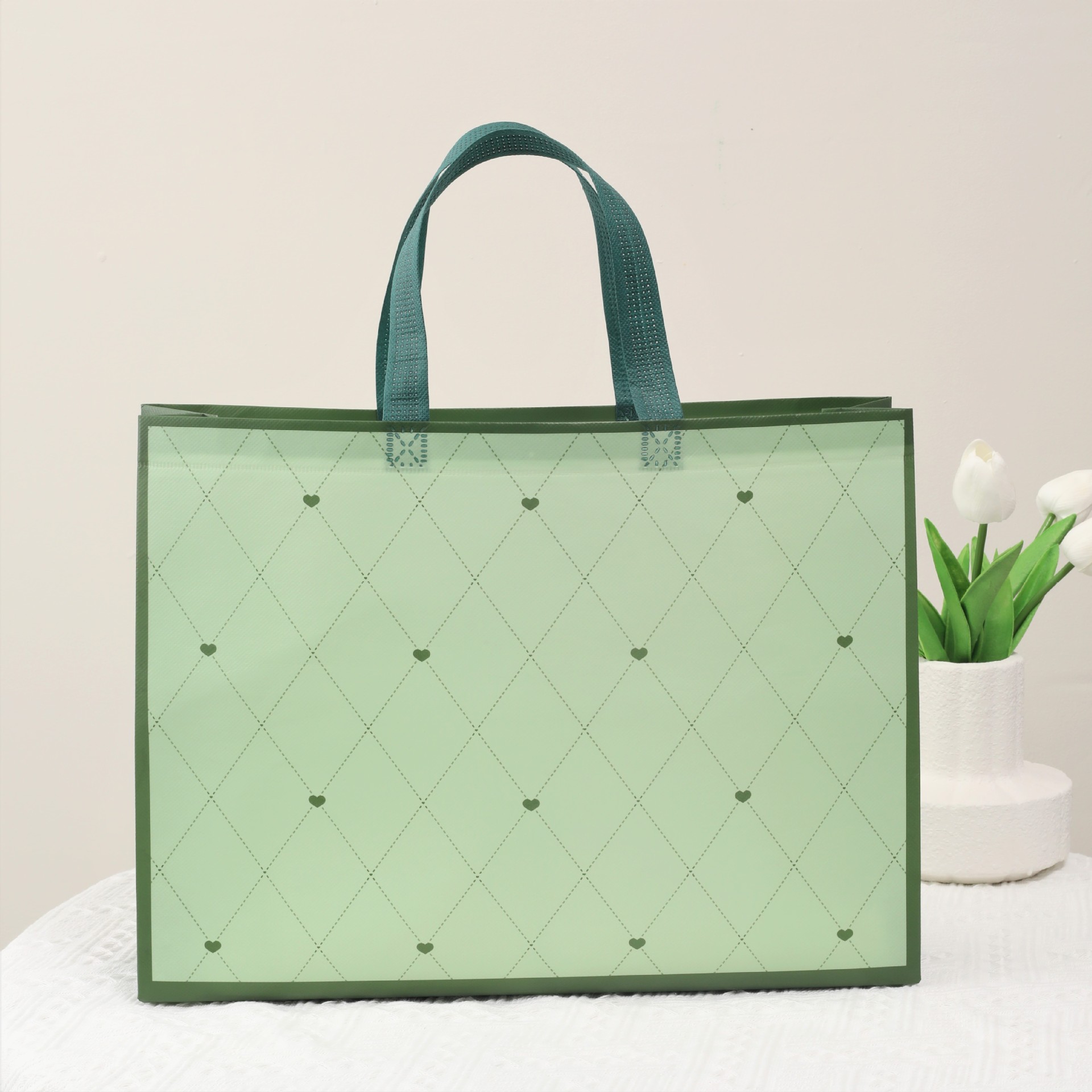 Rejeta oblicua verde; versión horizontal 27*32*10