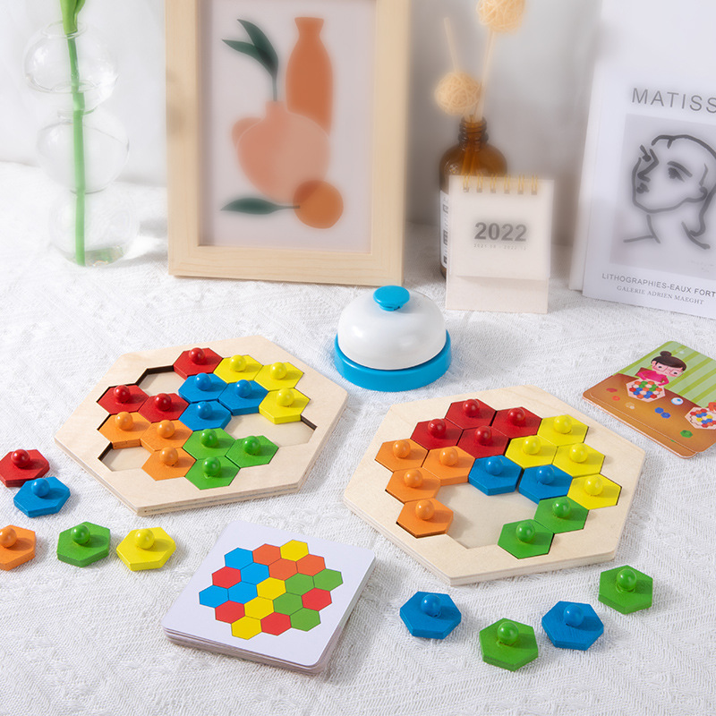 Pensamiento inteligente juego de rompecabezas de batalla educación temprana para niños juguetes de madera educativos tablero de rompecabezas creativo interactivo entre padres e hijos