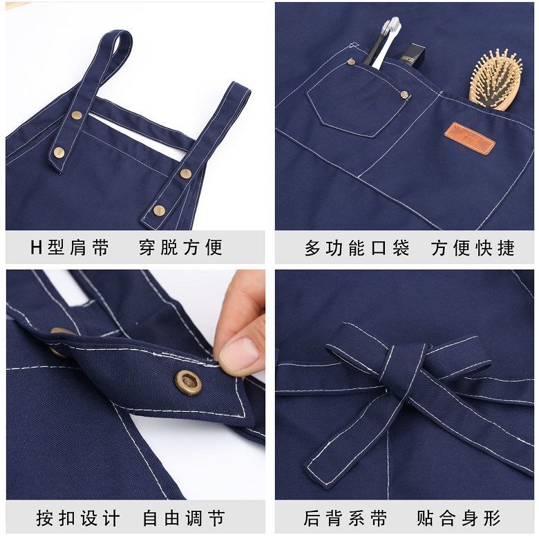 Venta al por mayor hogar cocina cintura impermeable algodón lienzo Comercio exterior transfronterizo Amazon impresión adulto coreano delantal