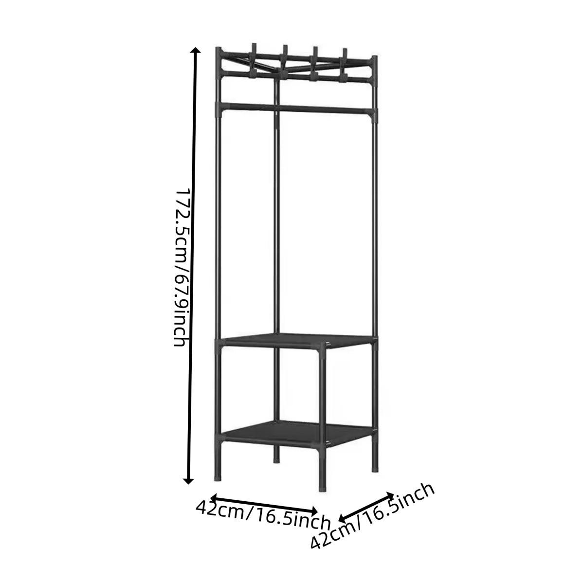 percha de ropa doméstica tipo piso percha de esquina percha de ropa multicapa para almacenar artículos en la cabecera de la cama para colgar ropa percha de zapatos integral